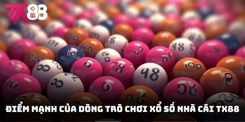 Điểm mạnh của dòng trò chơi xổ số TX88 phát hành